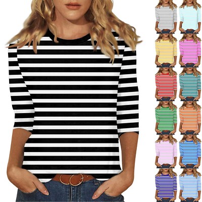 Damen T Shirts Atmungsaktiv Sommer Locker Elegant Mode Tops