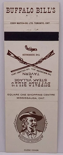 Buffalo Bill’s, Edmonton Alberta, Matchbook Cover