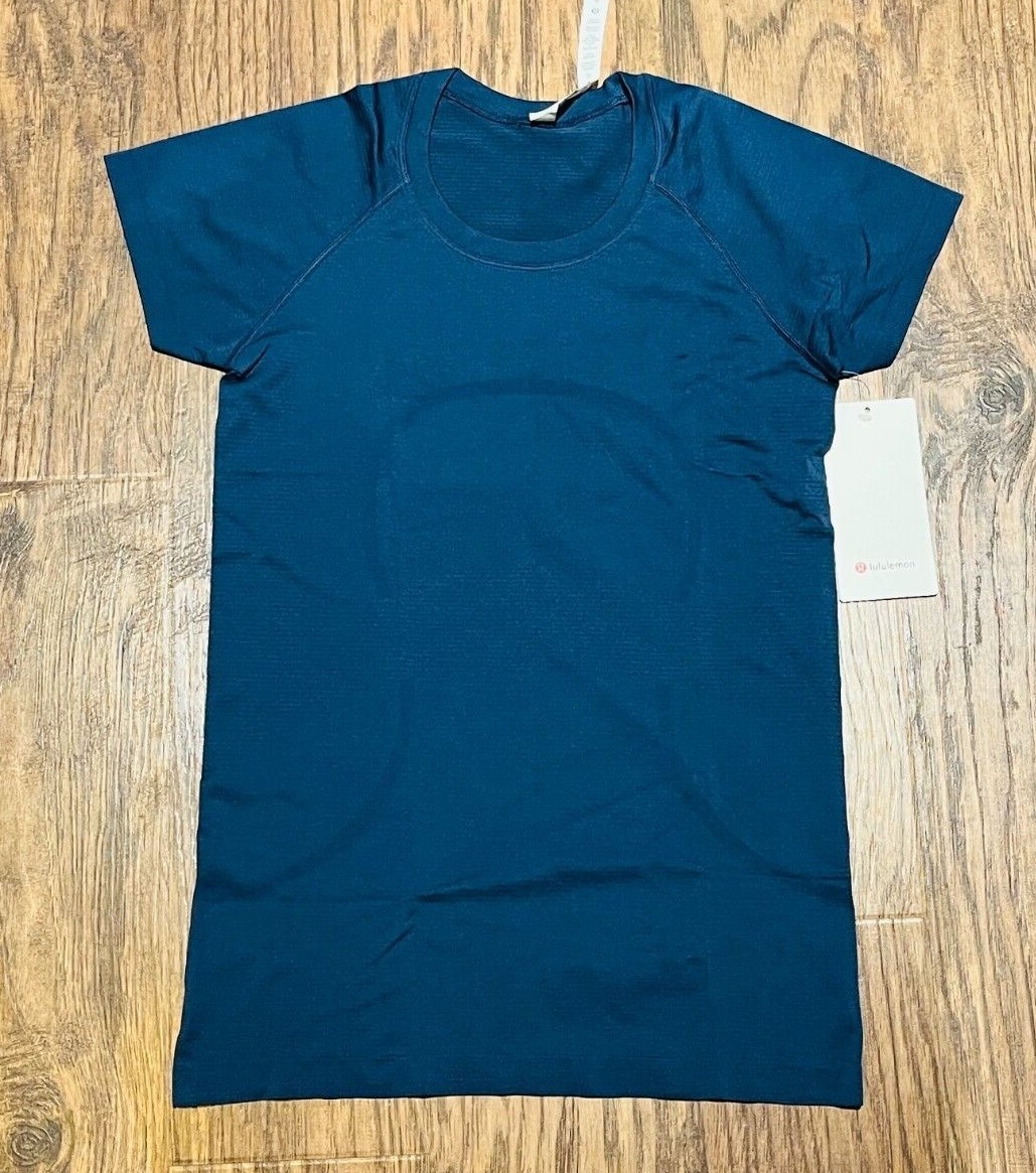 NEW Women Lululemon Swiftly Tech Short Sleeve 2.0 Mineral Blue