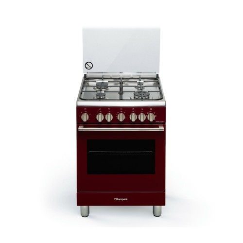 BO649MJ/N BOMPANI CUCINA DIVA 4 FUOCHI GAS FORNO ELETTRICO BORDEAUX  VINACCIA | eBay