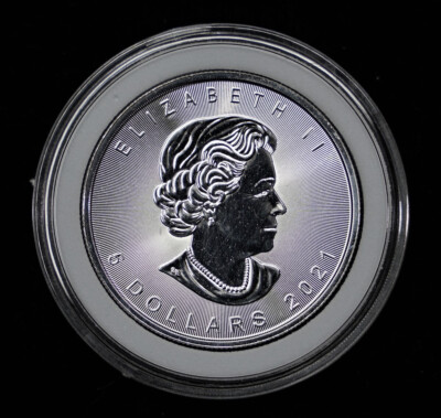 2021 Canadian Maple Leaf Queen Elizabeth II 1oz 999 Silver coin