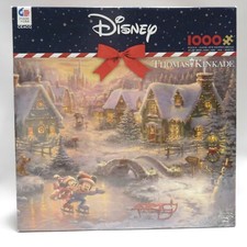 Disney Kinkade Jigsaw Puzzle Mickey Minnie Sweetheart Holiday New Ceaco 3328-34