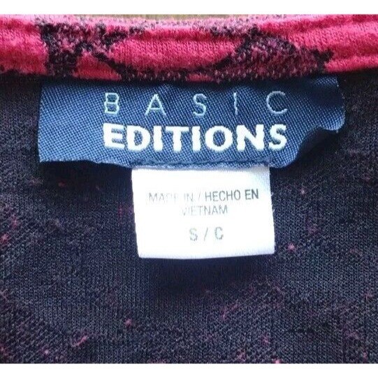 Basic Editions Top Small Knit Stretch Split Seam … - image 3
