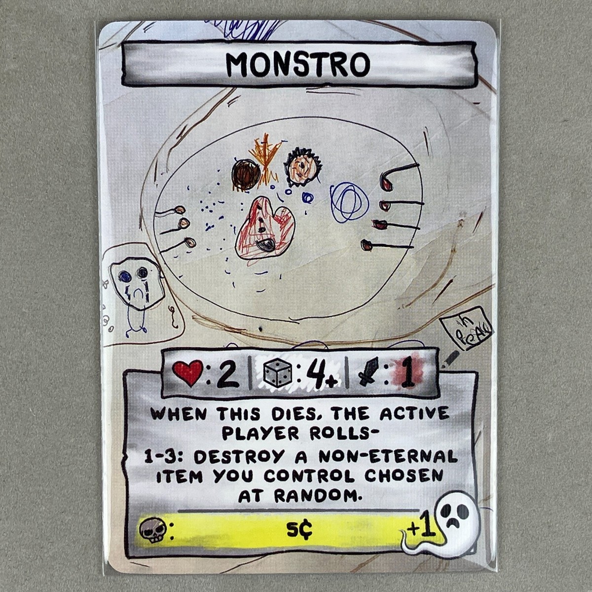 The Binding of Isaac Four Souls Requiem Monstro Peach Alt Art Kickstarter Card The Binding of Isaac Four Souls Requiem Monstro Peach Alt Art Kickstarter Card