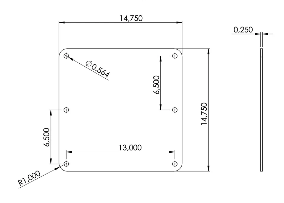 * HEAVY DUTY* 25G ANTENNA TOWER HINGED TILT BASE - SOLD ALSO BY DX ENGINEERING. - Image 3 of 3