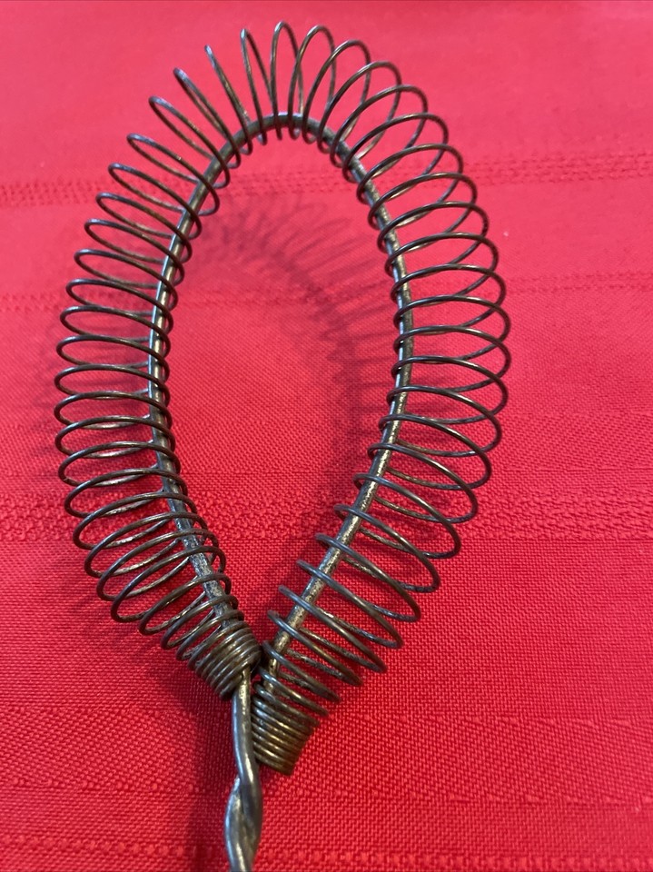 Antique Vintage Wire Wisk Whisk Coil Metal Egg Beater Mixer Kitchen
