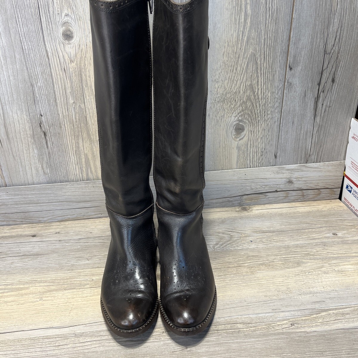 Other Portugal Leather Zip Boots Size 10 1/2 Made in Portugal leather heel zip up men main image 2
