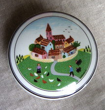 VILLEROY ET BOCH - BONBONNIÈRE BOÎTE EN PORCELAINE DÉCOR NAÏF LAPLAU 3