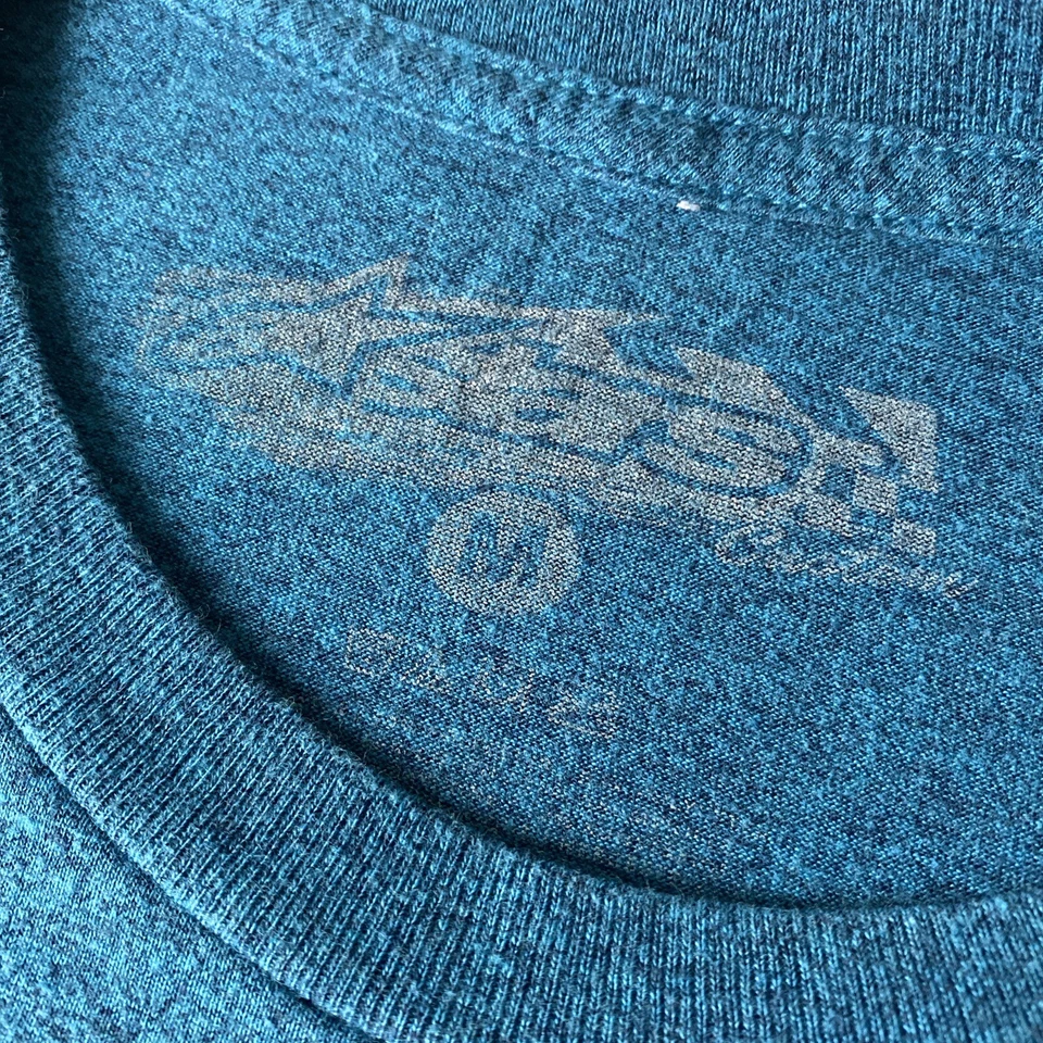 Camiseta Alpine Stars Hombre Mediana Azul Negra Motocross Motocicleta Auto Carrera Azul Foto 2 de 4