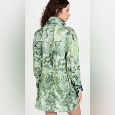 GANNI NWOT printed half zip mini dress