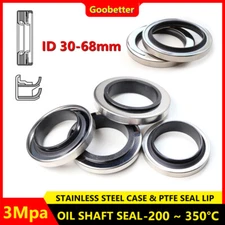 High Temp Oil Seals PFEE Rotary Shaft Seal Double Lip ID 30-68 mm for Compressor