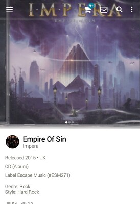 Impera ~ Empire of Sin CD 2015 Hi-Tech AOR Soft Melodic Hard Rock  Denander 