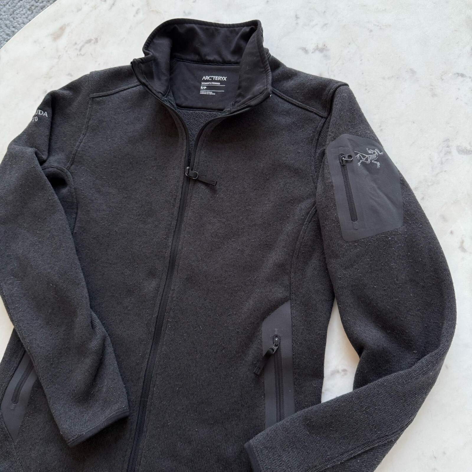 Arc'teryx Covert Cardigan Giacca Donna S Small Nero Pile Full Zip Polartec