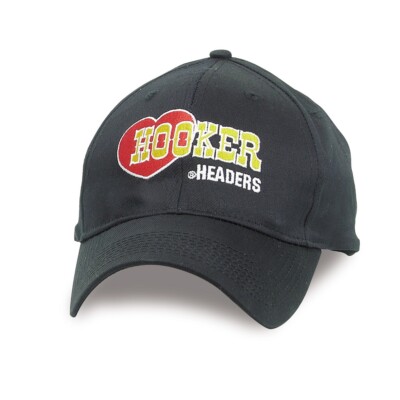 Hooker Headers Embroidered Adjustable Black Hat