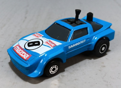 Matchbox Trick Shifters Mazda Savanna RX7 Blue No8 1984
