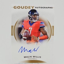 Malik Willis Rookie Goudey Autograph 2022 Upper Deck Goodwin Champions Dolphins