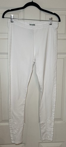 Johnny Was Leggings weiß mit Stickerei auf der Außenseite Größe Small Stretch - Bild 1 von 6