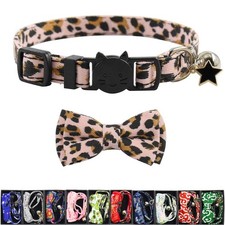 Bowtie Cat Collars Breakaway with Bell, Adjustable Cute Kitty Collars Safety ...