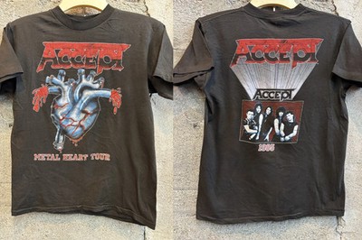 Rare Accept Metal Heart Tour 1985 2sides T-shirt S to 5XL NZL460