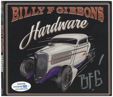 ZZ Top Billy Gibson Signed Hardware CD Cover ACOA