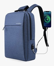Laptop Backpack 15.6 Inch, Business Slim Durable Travel Backpacks with USB Charg