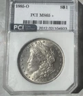 1885 O Morgan beautiful BU coin blinding bright PCI SLABBED 65