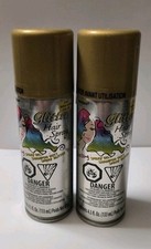  2 UNIQUE Glitter Hairspray 4.5 Oz Silver/Gold Glitter 2 Cans