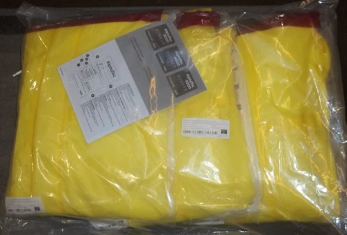 3 PACK ALPHATECH 683000 WELDED HOODED COVERALL YELLOW SIZE LG LARGE PPE (OO1) - product listing photo