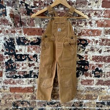 Carhartt Overalls Canvas Brown toddler boys Size 3T Bibs
