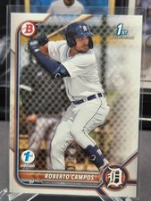 Roberto Campos 2022 Bowman 1st Edition #BPPF-14 🔥 Prospect 1st 🔥 Tigers