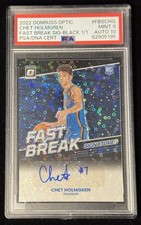 Chet Holmgren RC 1/1 PSA 9 Auto 10 Fast Break Black Optic Rookie Signatures 2022