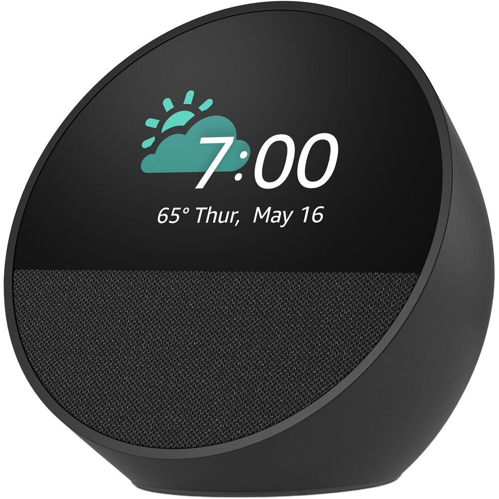 Amazon Echo Spot Smart Alarm Clock 2024 Edition, Black B0BFC
