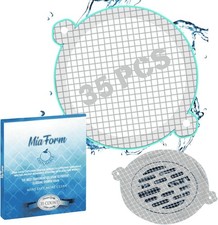 Hair Catcher Shower Drain Disposable Mesh Stickers, 35 Pack
