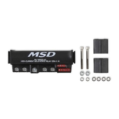 MSD 75643-HC High-Current Solid-State Relay, 35 Amp x4, Black