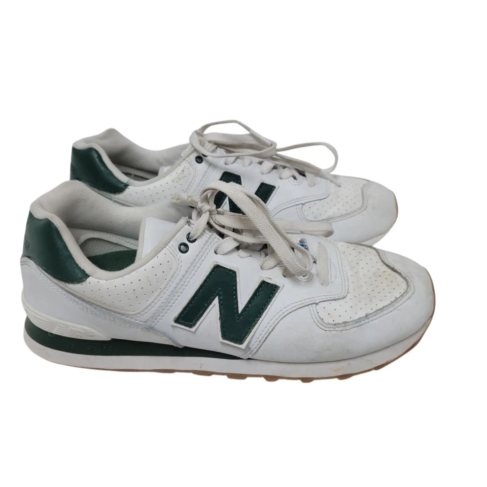 Новый баланс 574 унисекс белый и светло-коричневый и оранжевый U574FNS размер 10 мужчин  - Изображение 4 из 4