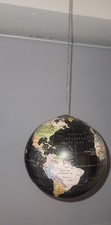 Vtg 1991 Decorative Hanging World Globe 8" High, Excellent Condition
