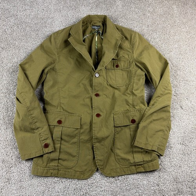 #ad LL Bean Jacket Mens Small 38 Green Chore Barn Coat Signature Durable Outdoors $88.88
