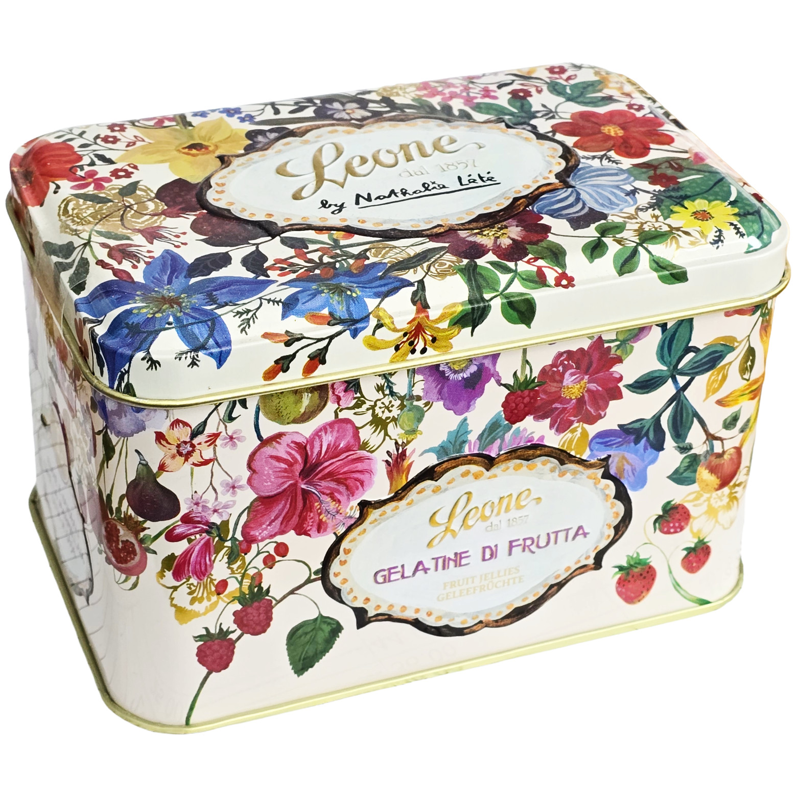 Leone Mixed Fruit Jelly in Tin 200g, Soft Fruit Jellies in Collector’s Tin