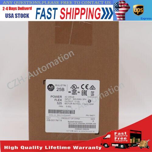 NEW AB Allen-Bradley 25B-D017N114 PowerFlex 525 7.5kW/10HP Sealed US Free Tax