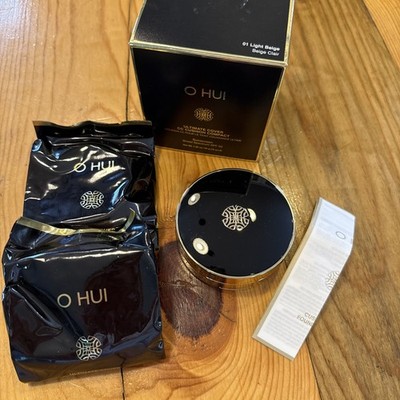 New Expired OHUI Ultimate Cover CC Cushion Compact 01 Light Beige + 2 Refills