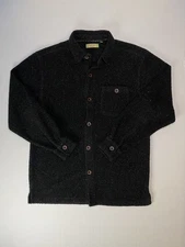 True Grit Dry Goods Knit Shacket Sweater Jacket Gray Fleck Button Up Mens M