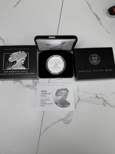 2024-W American Silver Eagle 1oz .999 Fine Silver Uncirculated Coin in OGP