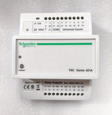 Schneider Electric TAC Xenta 421A 007302450 Relay Output HVAC Controller Module