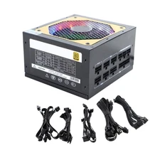 850W Desktop Computer Power Supply Gaming Quiet LED Fan Power Supply Unit