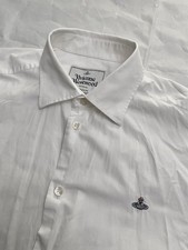Vivienne Westwood MAN White Button Up Shirt Orb Logo Size V Fits L-XL