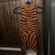 Fashion Nova Animal Print Knit Mini Dress small
