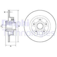 Delphi 2X Bremsscheibe Hinten Ø274 Mm FüR Renault Grand ScéNic III JZ0/1_ 1.5