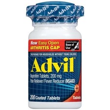 Advil Easy Open Arthritis Cap Pain Reliever 200 Count Coated Tablets
