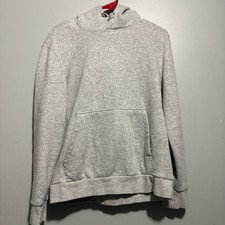 Gray Cotton Fleece Pullover Hoodie Men  s Long Sleeve Hooded with Pockets