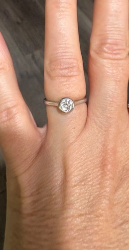 Platinum diamond engagement ring .5 carats (VVS-2 E color)